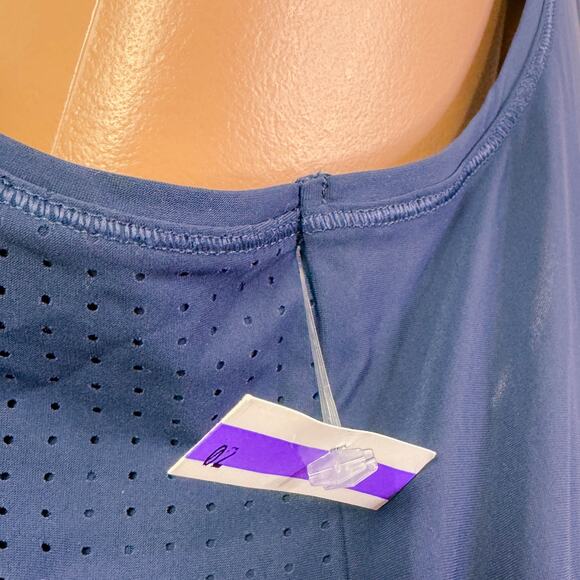 Sweaty Betty Ace Racerback High Low Tank Midi Dress Navy Summer Sporty Sz M FLAW - Picture 8 of 12